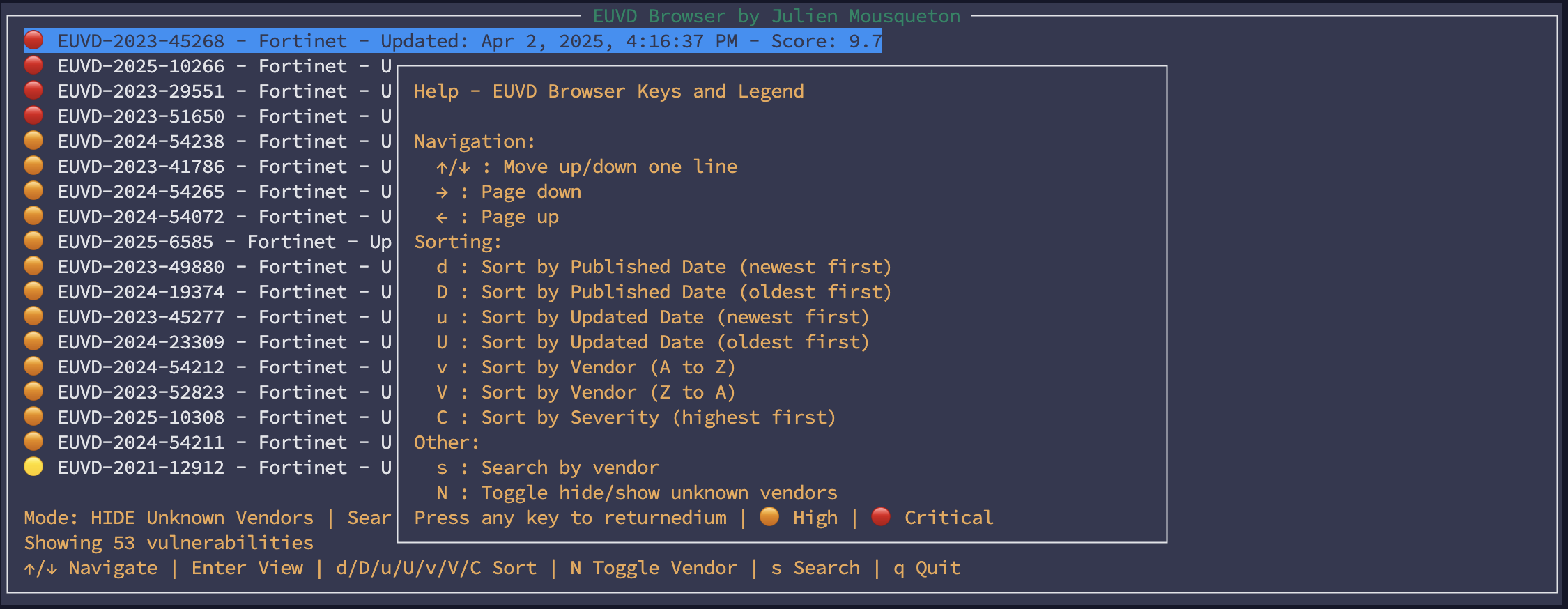 EUVD Browser